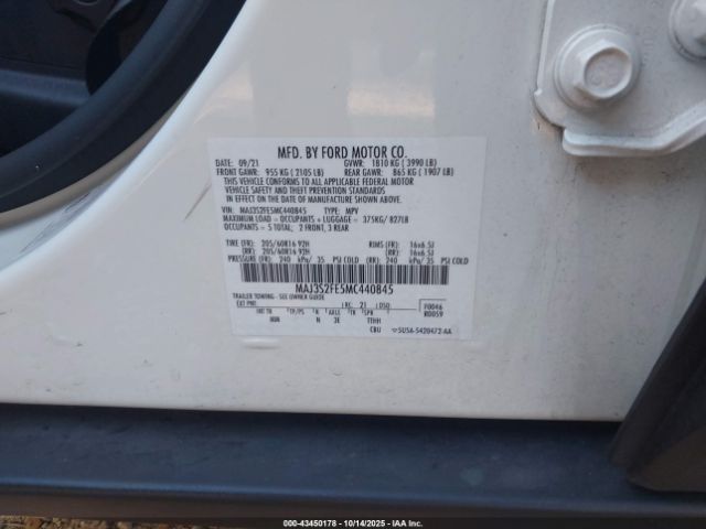 2021 FORD ECOSPORT MAJ3S2FE5MC440845 Photo 8