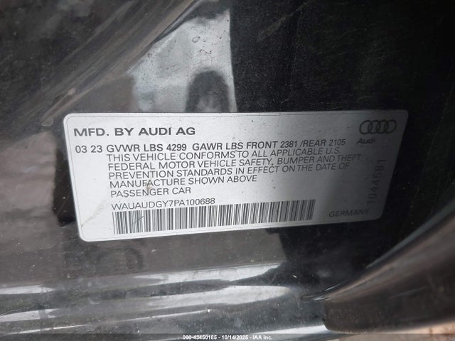 WAUAUDGY7PA100688 Audi 40 tfsi