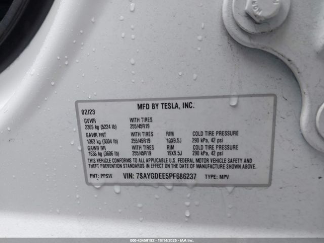 2023 TESLA MODEL Y 7SAYGDEE5PF686237 Photo 8