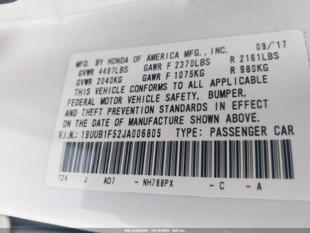 2018 ACURA TLX 19UUB1F52JA006805 Photo 8