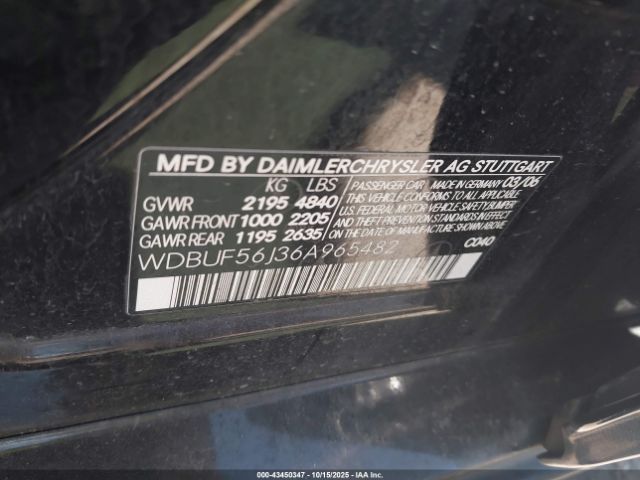 2006 MERCEDES-BENZ E 350 WDBUF56J36A965482 Photo 8