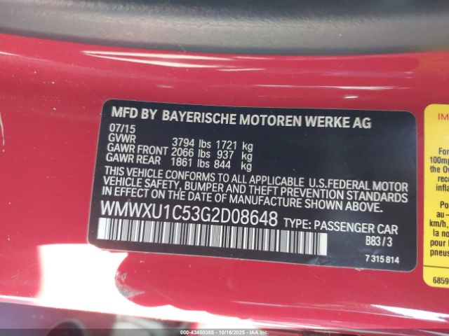 2016 MINI HARDTOP WMWXU1C53G2D08648 Photo 8