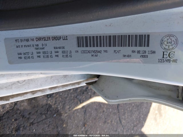 Chrysler 2015 2015 1C3CCCAG1FN525442 Image 9