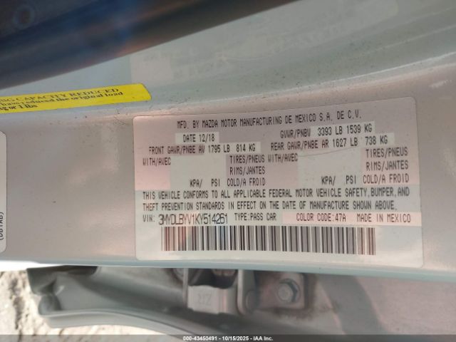 2019 TOYOTA YARIS 3MYDLBYV1KY514261 Photo 8