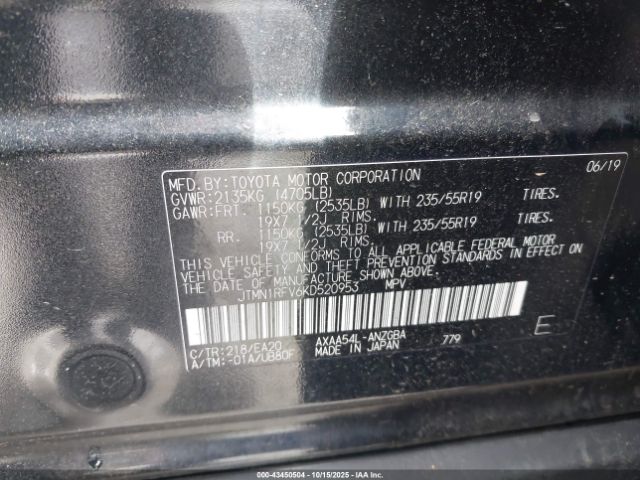 2019 TOYOTA RAV4 JTMN1RFV6KD520953 Photo 8