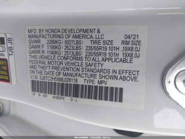 2021 ACURA RDX 5J8TC2H5XML028118 Photo 8