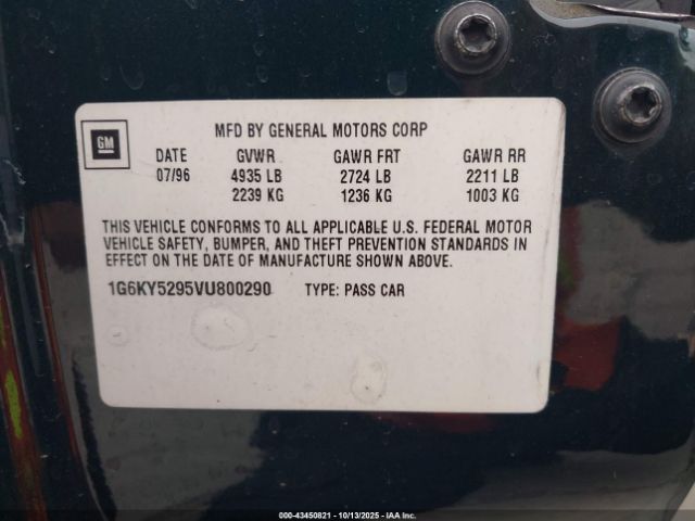 1997 CADILLAC SEVILLE 1G6KY5295VU800290 Photo 8