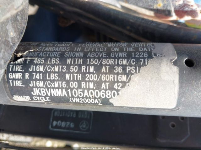 2005 KAWASAKI VN2000 JKBVNMA105A006801 Photo 9