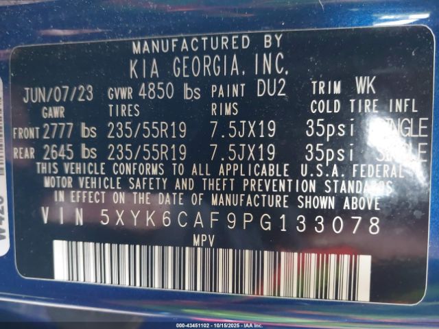 2023 KIA SPORTAGE 5XYK6CAF9PG133078 Photo 8