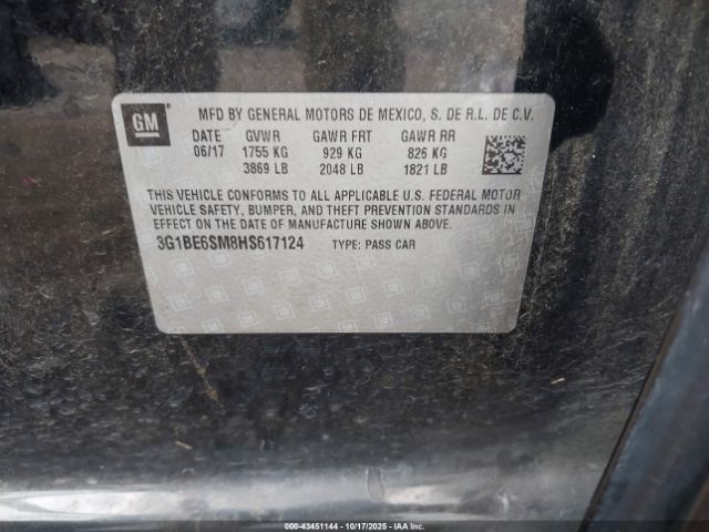 2017 CHEVROLET CRUZE 3G1BE6SM8HS617124 Photo 8