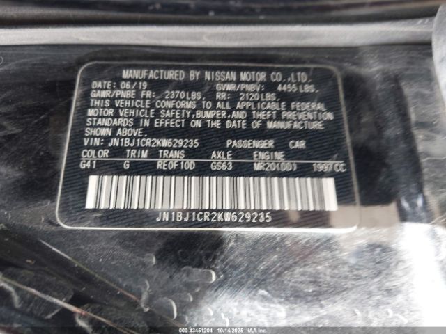 2019 NISSAN ROGUE SPORT JN1BJ1CR2KW629235 Photo 8