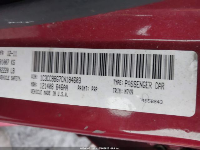 2012 CHRYSLER 200 1C3CCBBG7CN184603 Photo 8