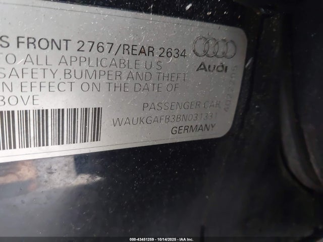 2011 AUDI A6 WAUKGAFB3BN031331 Photo 8