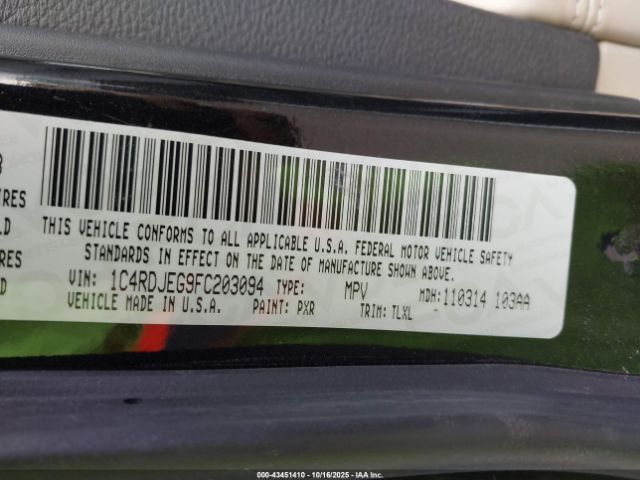 2015 DODGE DURANGO 1C4RDJEG9FC203094 Photo 8