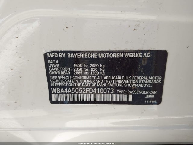 WBA4A5C52FD410073 BMW 428i