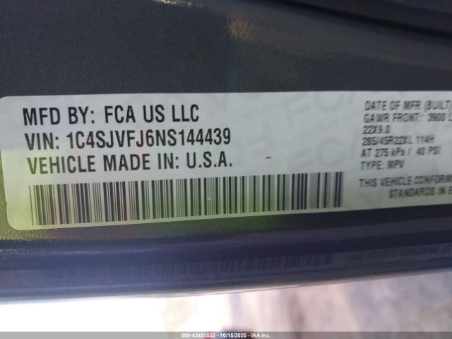 2022 JEEP GRAND WAGONEER 1C4SJVFJ6NS144439 Photo 8