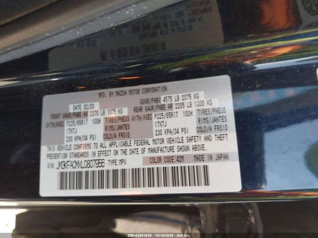 2020 MAZDA CX-5 JM3KFACMXL0807956 Photo 8