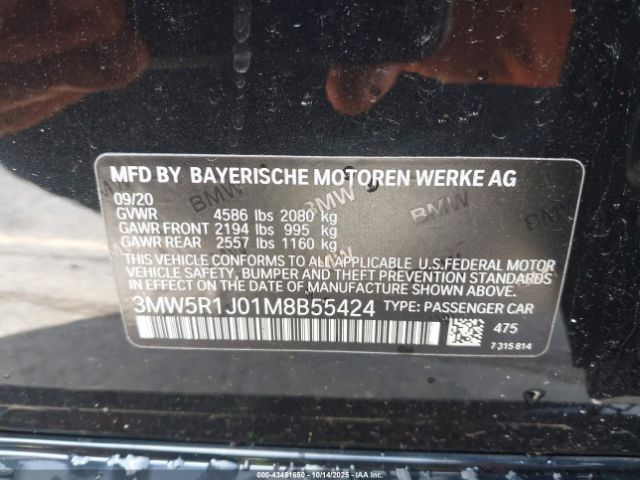 2021 BMW 330I 3MW5R1J01M8B55424 Photo 8