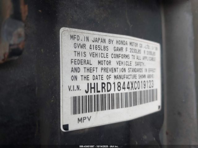 1999 HONDA CR-V JHLRD1844XC019123 Photo 8