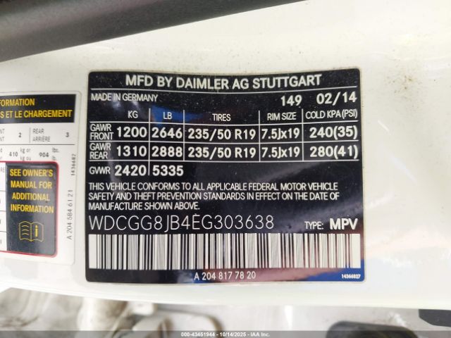 2014 MERCEDES-BENZ GLK 350 WDCGG8JB4EG303638 Photo 8