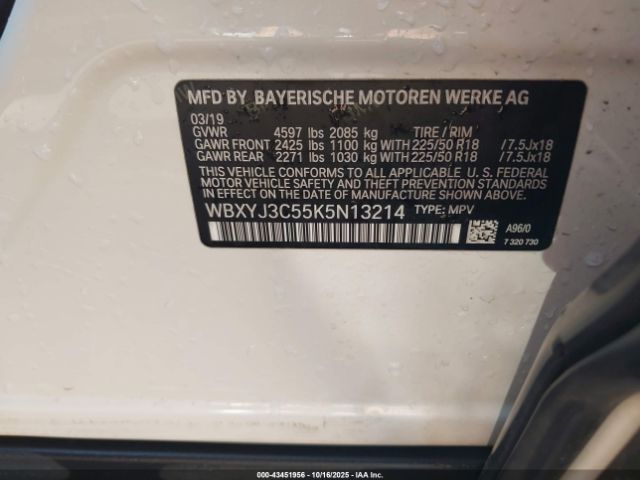 2019 BMW X2 WBXYJ3C55K5N13214 Photo 8