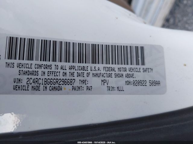 2016 CHRYSLER TOWN & COUNTRY 2C4RC1BG6GR296687 Photo 8