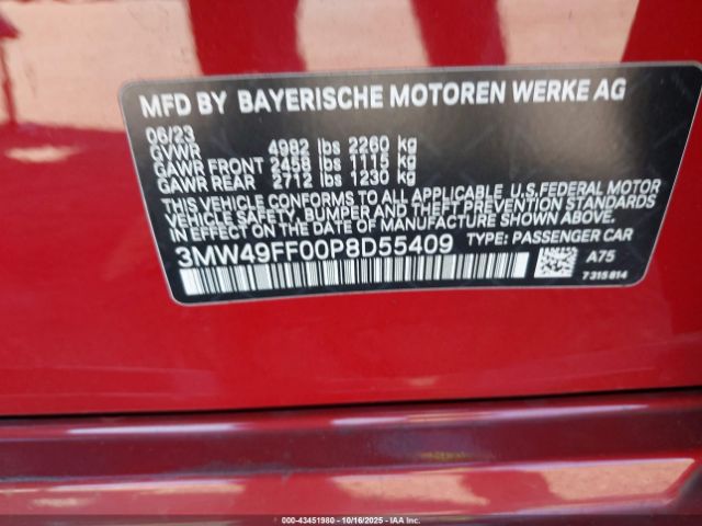 2023 BMW 3 SERIES 3MW49FF00P8D55409 Photo 8