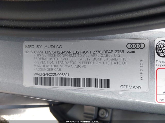 2016 AUDI A6 WAUFGAFC2GN006891 Photo 8