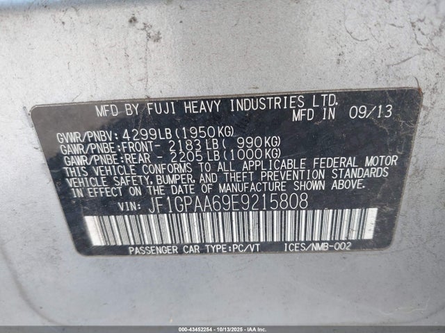 Subaru Impreza 2014 JF1GPAA69E9215808 Image 9