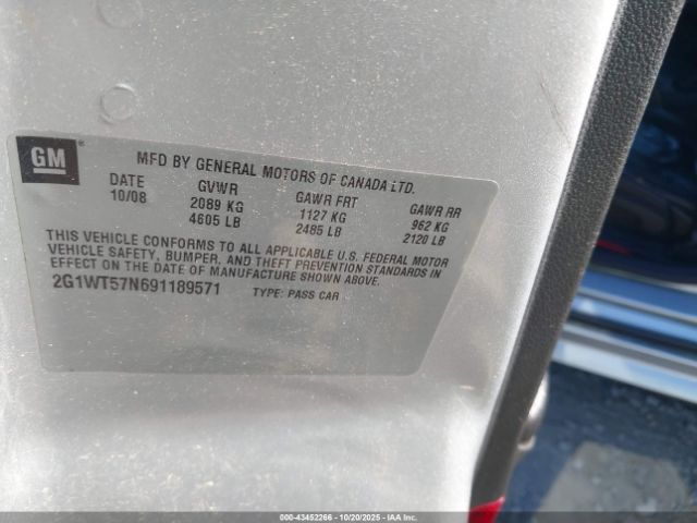 2009 CHEVROLET IMPALA 2G1WT57N691189571 Photo 8