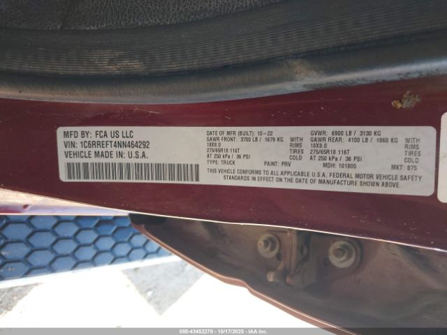 2022 RAM 1500 1C6RREFT4NN464292 Photo 8