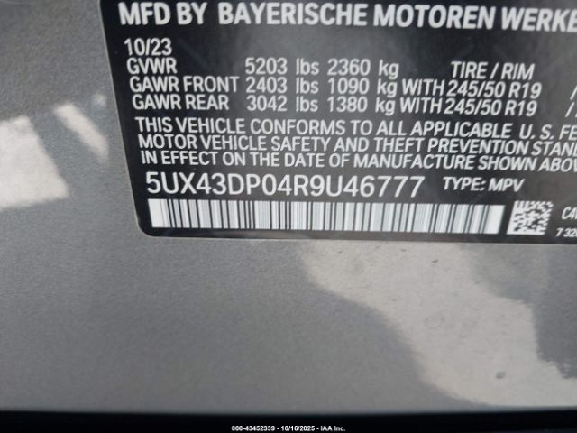 2024 BMW X3 5UX43DP04R9U46777 Photo 8