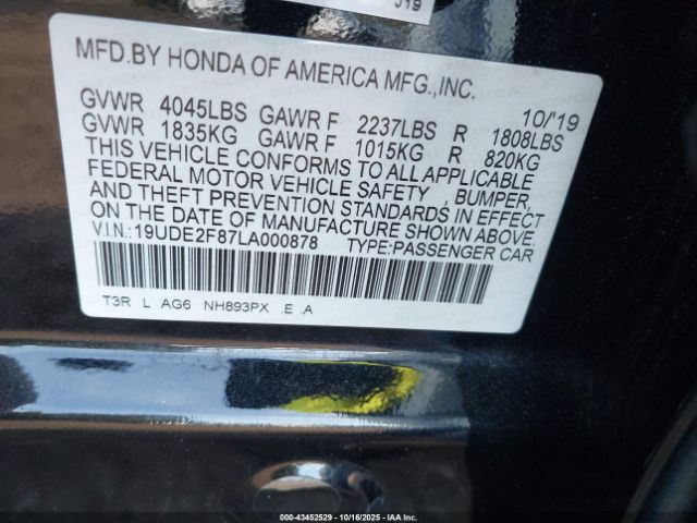 2020 ACURA ILX 19UDE2F87LA000878 Photo 8