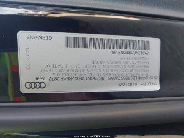 2019 AUDI A6 WAUL2AF20KN097595 Photo 8
