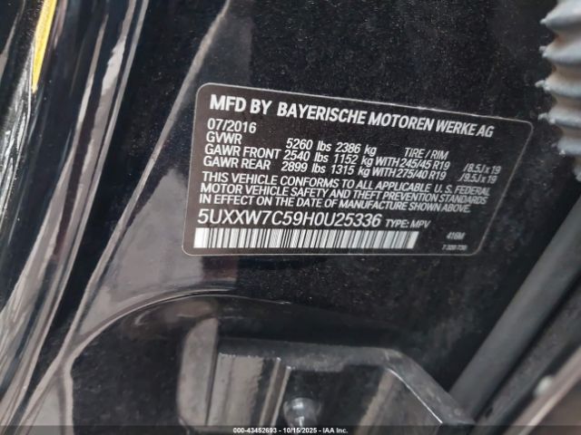 2017 BMW X4 5UXXW7C59H0U25336 Photo 8