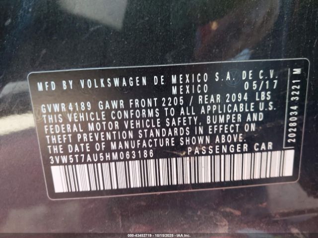 2017 VOLKSWAGEN GOLF GTI 3VW5T7AU5HM063186 Photo 8