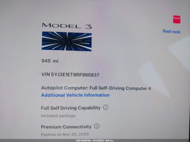 2024 TESLA MODEL 3 5YJ3E1ET8RF865837 Photo 8