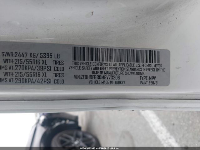 2021 RAM PROMASTER CITY ZFBHRFBB0M6V73206 Photo 8