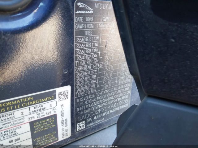 2019 JAGUAR F-PACE SADCJ2FX0KA610539 Photo 8