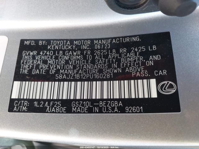 2023 LEXUS ES 350 58AJZ1B12PU160281 Photo 8