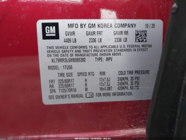 2021 CHEVROLET TRAILBLAZER KL79MRSL6MB085392 Photo 8