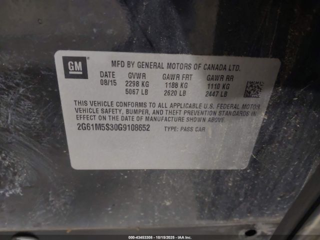 2016 CADILLAC XTS 2G61M5S30G9108652 Photo 8