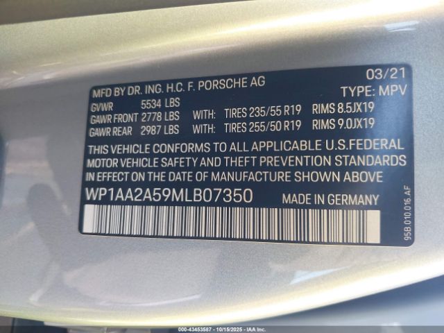 2021 PORSCHE MACAN WP1AA2A59MLB07350 Photo 8