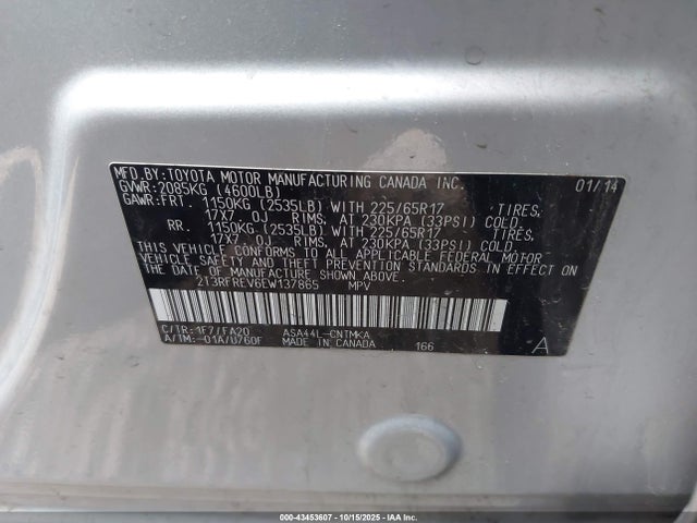 Toyota Rav4 Xle 2014 2T3RFREV6EW137865 Image 9