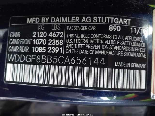 2012 MERCEDES-BENZ C 300 WDDGF8BB5CA656144 Photo 8