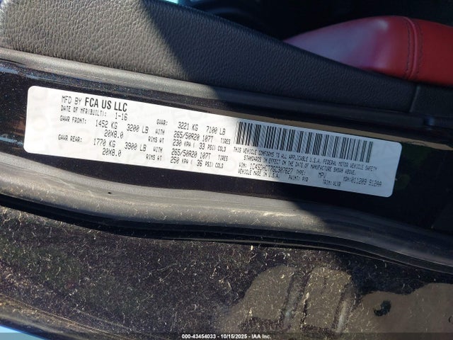 1C4SDHCT7GC307627 Dodge Durango R/t