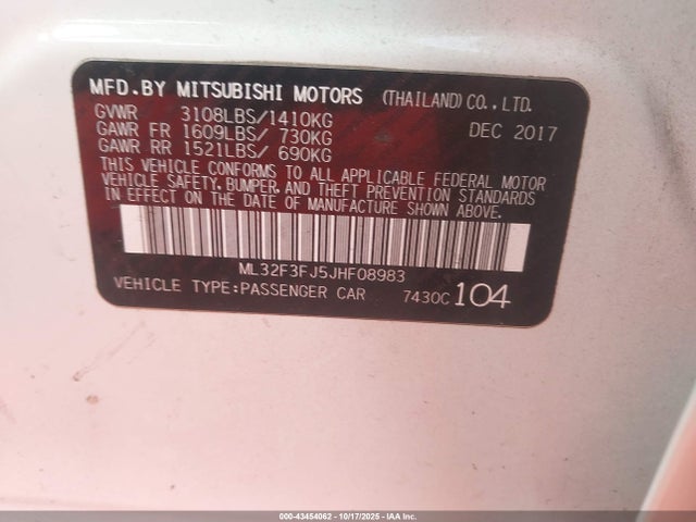 2018 MITSUBISHI MIRAGE G4 ML32F3FJ5JHF08983 Photo 8