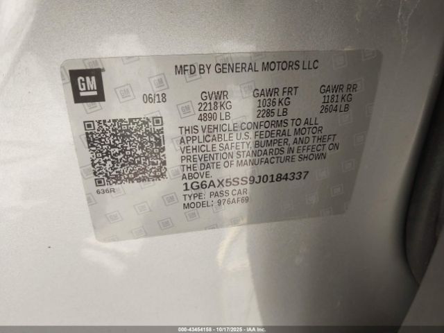 2018 CADILLAC CTS 1G6AX5SS9J0184337 Photo 8