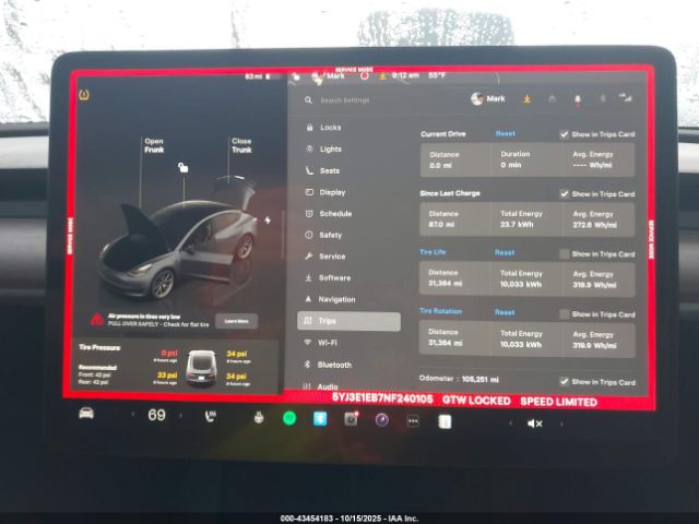 2022 TESLA MODEL 3 5YJ3E1EB7NF240105 Photo 6