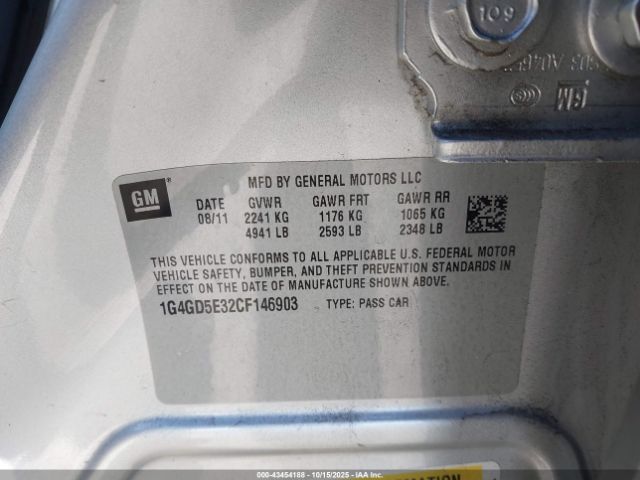 2012 BUICK LACROSSE 1G4GD5E32CF146903 Photo 8